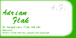 adrian flak business card